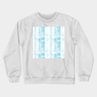 Light Blue Tie-Dye Plaid Crewneck Sweatshirt